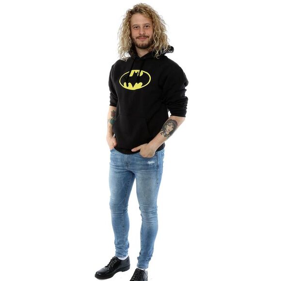 DC Comics Mens Batman Logo Hoodie / Black